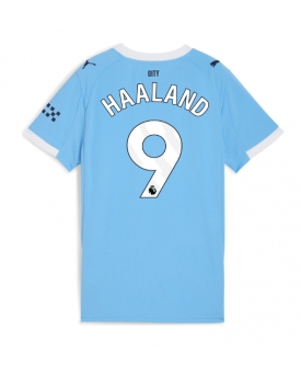 Billige Fotballdrakt Manchester City Erling Haaland #9 Replika Hjemmedrakt Dame 2025-26 Kortermet